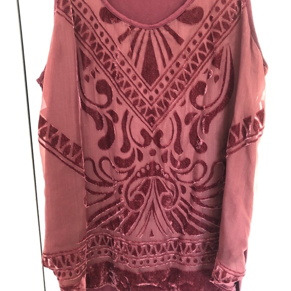 Mossimo | Red Crushed Velvet Patterned Tank - Picture 3 of 7